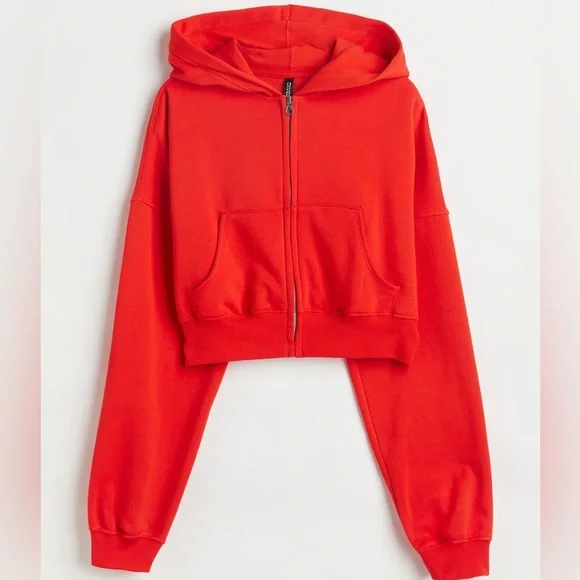 H&M | Tops | Hm Cropped Zip Up Hoodie | Poshmark